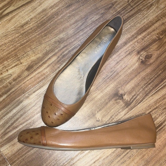 Talbots womens 11 shoes ballet flat slip on tan brown round toe work casual nwot - Picture 3 of 5